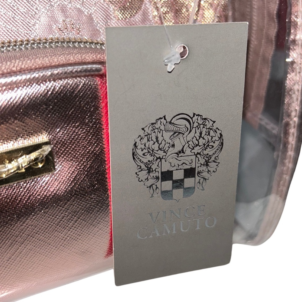 NWT Vince Camuto | 3-Piece Tote & Cosmetic Bag Set | Pink & Gold - Picture 6 of 8